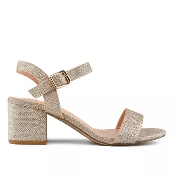 Женские элегантные золотистые босоножки Tendenz