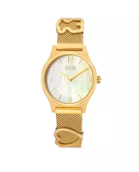 Женские аналоговые часы Epic Icon Mesh со стальным браслетом и перламутровым циферблатом Tous, золото