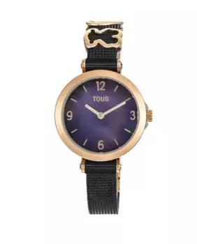 Женские аналоговые часы Icon Charms со стальным браслетом Tous, черный