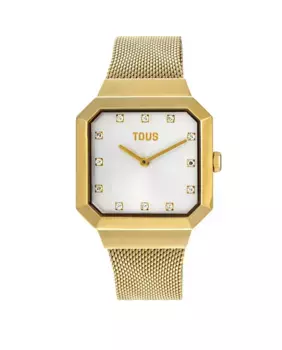 Женские аналоговые часы Karat Squared с золотым стальным браслетом IPG Tous, золотой
