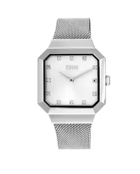 Женские аналоговые часы Karat Squared со стальным браслетом Tous, серебрянный