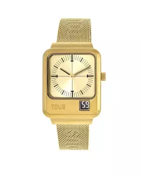 Женские аналоговые и цифровые часы MARS с золотым стальным браслетом IPG Tous, золотой