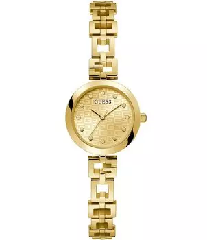 Женские аналоговые золотистые часы Guess с браслетом из нержавеющей стали, золотой