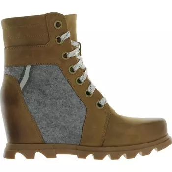 Женские армейские ботинки Joan of Arctic Wedge III Lexie из нубука с круглым носком и на шнуровке Sorel, цвет Taffy/Gum 2