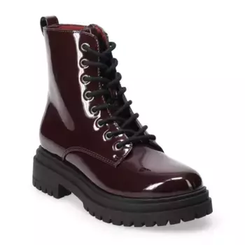 Женские армейские ботинки Meela на шнуровке So, цвет winepat