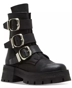 Женские армейские ботинки Roland с пряжками, платформой и подошвой с выступами Steve Madden, черный