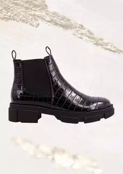 Женские армейские ботинки Yohana Croc черного цвета SHU SHOP