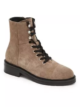 Женские армейские мотоциклетные ботинки из искусственной замши Dusty All Saints, цвет Light Gray