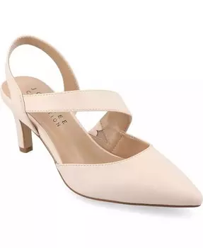 Женские асимметричные туфли-лодочки Scarlett с острым носком Journee Collection, розовый