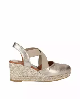 Женские эспадрильи из металлизированной кожи на танкетке Viguera, золотой
