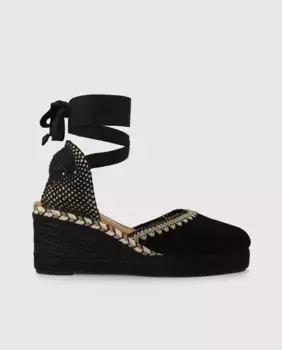 Женские эспадрильи из замши на танкетке с платформой Lodi, черный