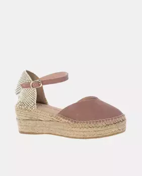 Женские эспадрильи Java на танкетке с замшевым браслетом на щиколотке Macarena, розовый