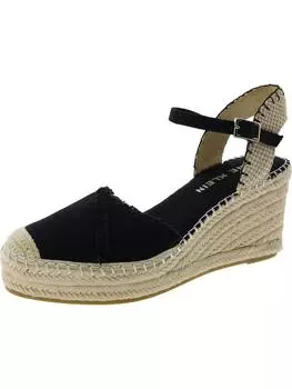Женские эспадрильи LAKEN с ремешком на щиколотке и танкеткой Anne Klein, черный