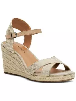 Женские эспадрильи Maeylee с вырезом и ремешком на щиколотке Lucky Brand, цвет natural/platinum/metallic linen