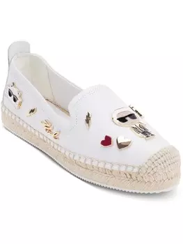 Женские эспадрильи MICHAELA на танкетке из искусственной кожи KARL LAGERFELD, цвет Bright White