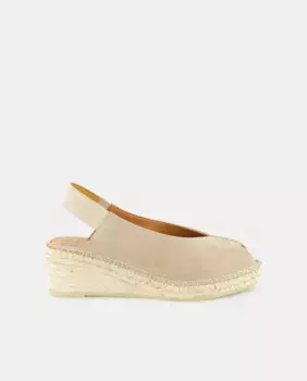 Женские эспадрильи на джутовой танкетке и резинках Latouche, бежевый