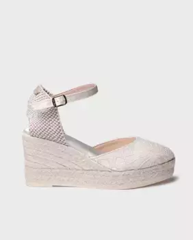 Женские эспадрильи на платформе из ткани Toni Pons, цвет Crudo