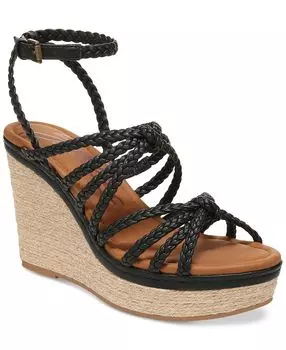 Женские эспадрильи на платформе с ремешками Shana на танкетке Zodiac, черный