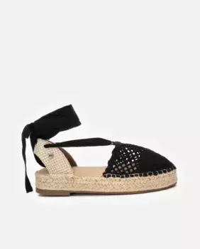 Женские эспадрильи на плоской подошве с застежкой на ленту Xti, чёрный