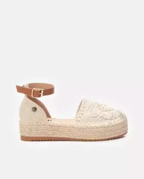 Женские эспадрильи на плоской подошве с застежкой на пряжку Refresh, бежевый