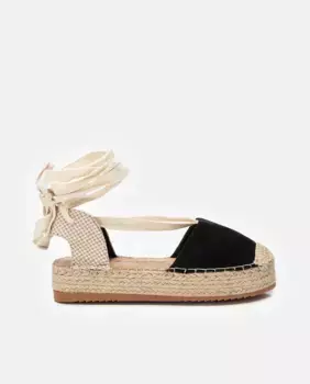 Женские эспадрильи на плоской подошве с застежкой-ремешком Xti, черный