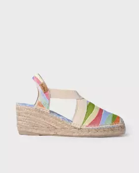 Женские эспадрильи на танкетке из хлопка с принтом Toni Pons, синий