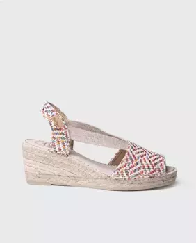 Женские эспадрильи на танкетке из набивной ткани с резинками Toni Pons, мультиколор