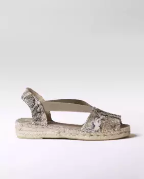 Женские эспадрильи на танкетке из набивной ткани на резинках Toni Pons, коричневый