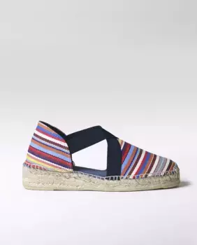 Женские эспадрильи на танкетке из полосатой ткани с резинкой Toni Pons, мультиколор