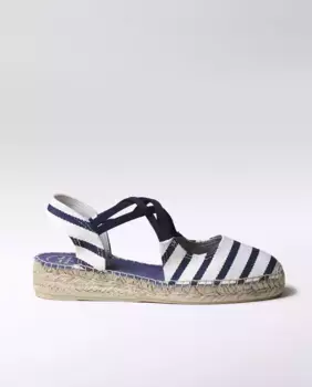 Женские эспадрильи на танкетке из полосатой ткани с резинкой Toni Pons, синий