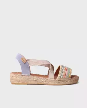 Женские эспадрильи на танкетке из ткани на резинке Toni Pons, мультиколор