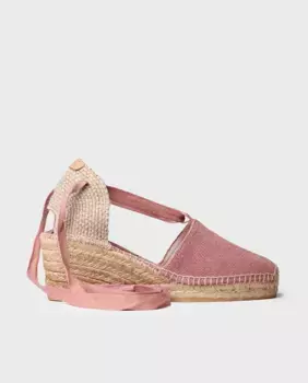 Женские эспадрильи на танкетке из ткани с лентами Toni Pons, розовый