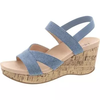 Женские эспадрильи на танкетке LifeStride, цвет denim blue