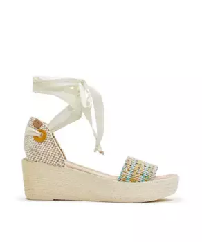 Женские эспадрильи на танкетке на подошве из рафии CASTELL MENORCA, желтый