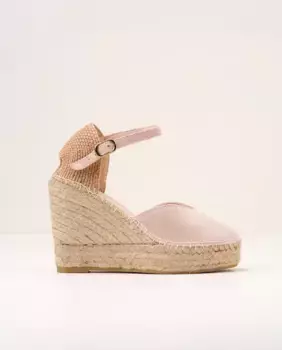 Женские эспадрильи на танкетке на замшевой платформе Macarena, розовый