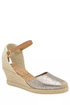 Женские эспадрильи на танкетке Ravel, серебряный