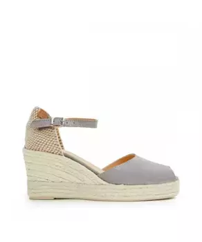 Женские эспадрильи на танкетке с джутовой подошвой CASTELL MENORCA, серый