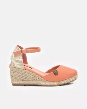 Женские эспадрильи на танкетке с пряжкой Refresh, коралловый