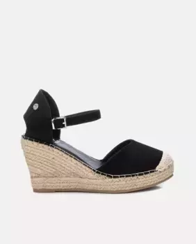 Женские эспадрильи на танкетке с застежкой на пряжке Xti, чёрный