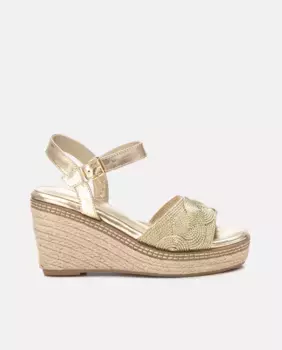 Женские эспадрильи на танкетке с застежкой на пряжке Xti, золотой