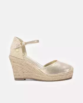 Женские эспадрильи на танкетке с застежкой на пряжке Xti, золотой