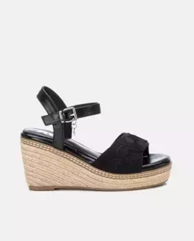 Женские эспадрильи на танкетке с застежкой на пряжке Xti, чёрный