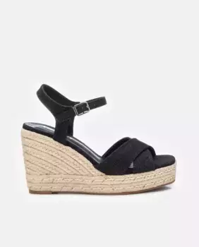Женские эспадрильи на танкетке с застежкой на пряжке Refresh, чёрный