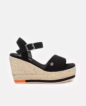 Женские эспадрильи на танкетке с застежкой на пряжке Refresh, чёрный