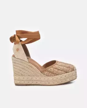 Женские эспадрильи на танкетке с застежкой-ремешком Xti, коричневый