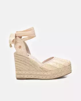 Женские эспадрильи на танкетке с застежкой-ремешком Xti, бежевый