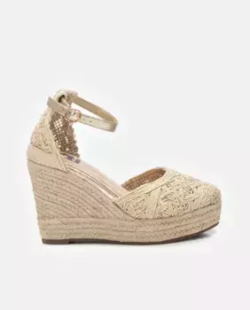 Женские эспадрильи на танкетке с застежкой-пряжкой Xti, золотой