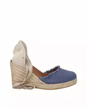 Женские эспадрильи на высокой танкетке со сменными ремешками от Cristina Cerqueiras Viguera, синий