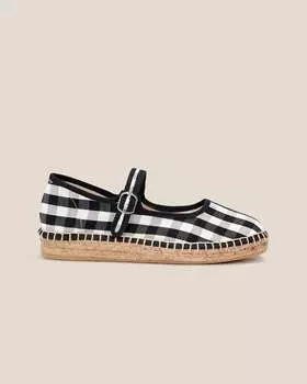 Женские эспадрильи Peonia Maryjane в черную клетку Naguisa