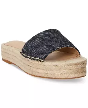 Женские эспадрильи Polly на плоской подошве Lauren Ralph Lauren, белый